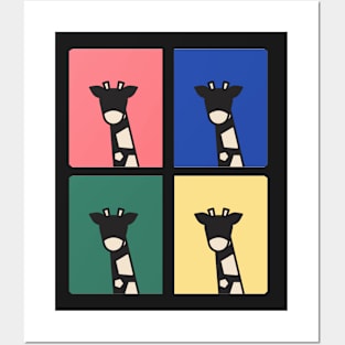 Portrait of a giraffe Posters and Art